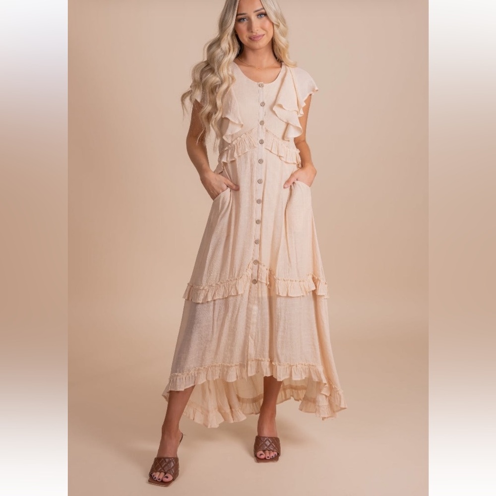 Cream frilly dress